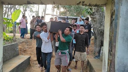 Banking Job Aspirant Dipraj Debbarma’s Dead Body reached home from Assam. TIWN Pic May 3